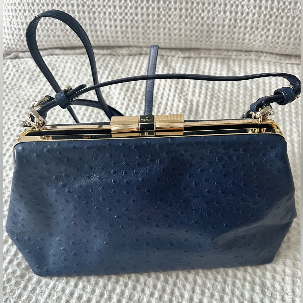 Kate Spade Ostrich Leather Satchel. Madeline